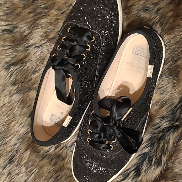 Kate Spade Keds Sparkly Glitter Black Shoes Size 6 Women's - Picture 10 of 10